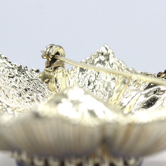 Vintage 1940s Garne Aurora Borealis Blue Swarovski Brooch Earring Jewelry Set - Picture 10 of 11